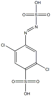 2,5-Dichloro-4-sulfobenzenediazosulfonic acid Struktur