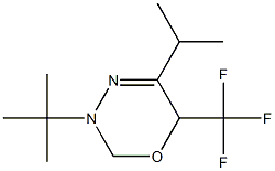 3,6-Dihydro-3-(tert-butyl)-5-isopropyl-6-trifluoromethyl-2H-1,3,4-oxadiazine Struktur