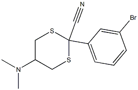 5-(Dimethylamino)-2-[3-bromophenyl]-1,3-dithiane-2-carbonitrile Struktur