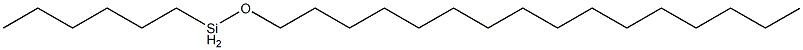 Hexyl(hexadecyloxy)silane Struktur