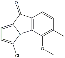 3-Chloro-5-methoxy-6-methyl-9H-pyrrolo[1,2-a]indol-9-one Struktur