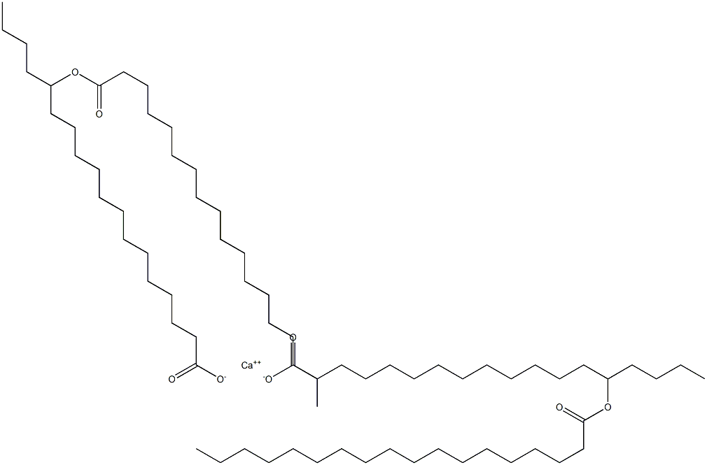 Bis(14-octadecanoyloxystearic acid)calcium salt Struktur