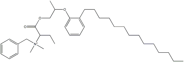 N,N-Dimethyl-N-benzyl-N-[1-[[2-(2-tetradecylphenyloxy)propyl]oxycarbonyl]propyl]aminium Struktur