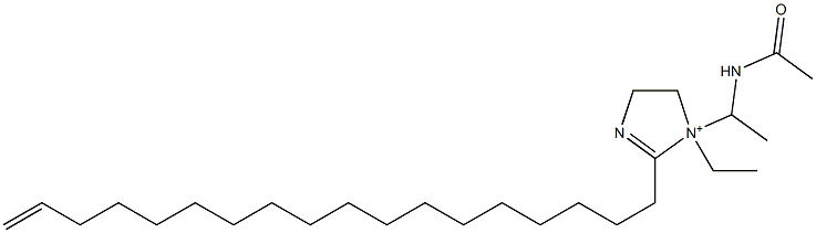 1-[1-(Acetylamino)ethyl]-1-ethyl-2-(17-octadecenyl)-2-imidazoline-1-ium Struktur