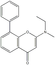 2-(Ethylmethylamino)-8-phenylchromone Struktur