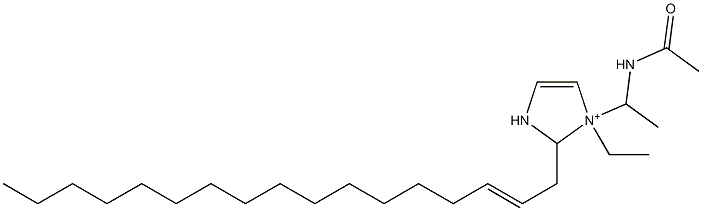 1-[1-(Acetylamino)ethyl]-1-ethyl-2-(2-heptadecenyl)-4-imidazoline-1-ium Struktur