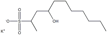 4-Hydroxyundecane-2-sulfonic acid potassium salt Struktur