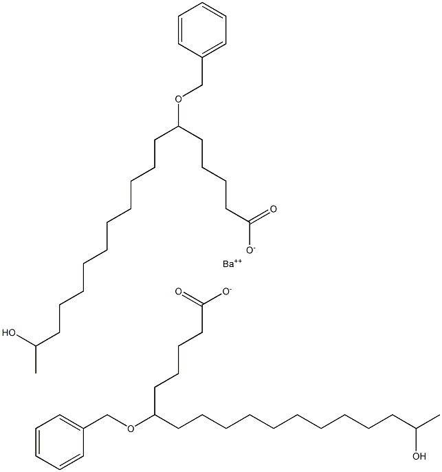 Bis(6-benzyloxy-17-hydroxystearic acid)barium salt Struktur