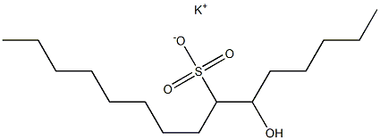 6-Hydroxypentadecane-7-sulfonic acid potassium salt Struktur