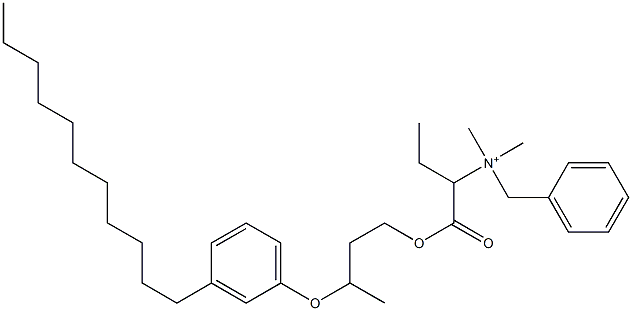 N,N-Dimethyl-N-benzyl-N-[1-[[3-(3-undecylphenyloxy)butyl]oxycarbonyl]propyl]aminium Struktur