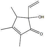 5-Ethenyl-5-hydroxy-2,3,4-trimethyl-2-cyclopenten-1-one Struktur