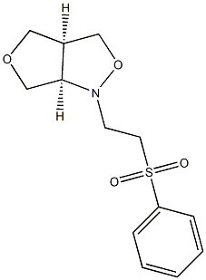 (3aS,6aR)-1-[2-(Phenylsulfonyl)ethyl]tetrahydro-1H,3H-furo[3,4-c]isoxazole Struktur