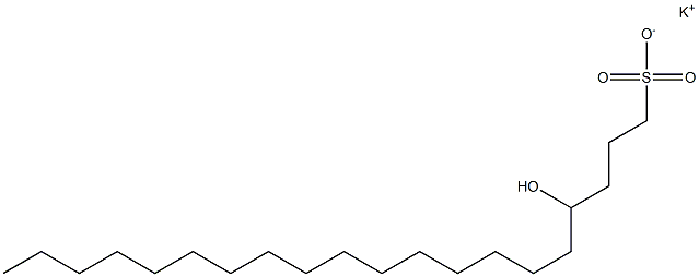 4-Hydroxyicosane-1-sulfonic acid potassium salt Struktur