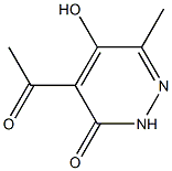 4-Acetyl-5-hydroxy-6-methylpyridazin-3(2H)-one Struktur