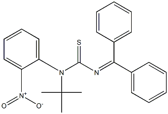 N-(tert-Butyl)-N-(2-nitrophenyl)-N'-diphenylmethylenethiourea Struktur