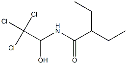 2-Ethyl-N-(2,2,2-trichloro-1-hydroxyethyl)butyramide Struktur