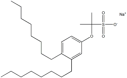 2-(3,4-Dioctylphenoxy)propane-2-sulfonic acid sodium salt Struktur