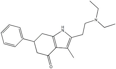 2-[2-(Diethylamino)ethyl]-6,7-dihydro-3-methyl-6-phenyl-1H-indol-4(5H)-one Structure