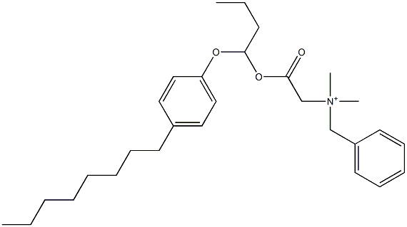 N,N-Dimethyl-N-benzyl-N-[[[1-(4-octylphenyloxy)butyl]oxycarbonyl]methyl]aminium Struktur