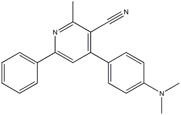 2-Methyl-4-(4-dimethylaminophenyl)-6-phenylpyridine-3-carbonitrile Struktur