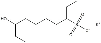 8-Hydroxydecane-3-sulfonic acid potassium salt Struktur