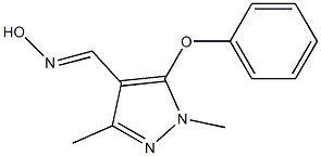 1,3-Dimethyl-5-phenoxy-1H-pyrazole-4-carbaldehyde (E)-oxime Struktur