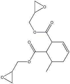 6-Methyl-3-cyclohexene-1,2-dicarboxylic acid diglycidyl ester Struktur