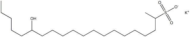 15-Hydroxyicosane-2-sulfonic acid potassium salt Struktur