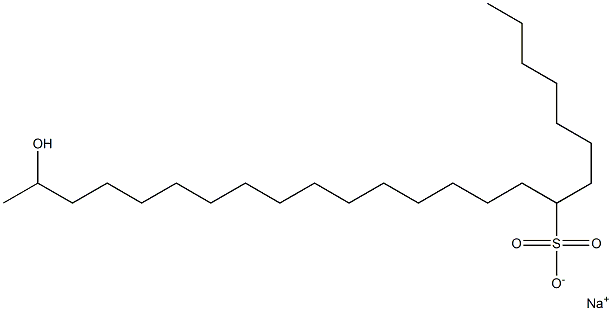 23-Hydroxytetracosane-8-sulfonic acid sodium salt Struktur