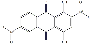 1,4-Dihydroxy-2,6-dinitroanthraquinone Struktur