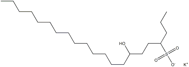 7-Hydroxyhenicosane-4-sulfonic acid potassium salt Struktur