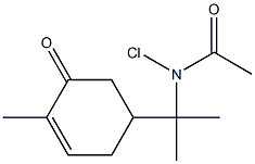 8-(Chloroacetylamino)-p-menth-6(1)-en-2-one Struktur