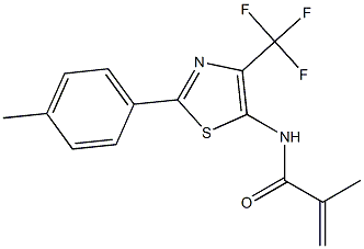 2-(4-Methylphenyl)-4-(trifluoromethyl)-5-methacryloylaminothiazole Struktur