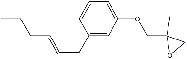 3-(2-Hexenyl)phenyl 2-methylglycidyl ether Struktur