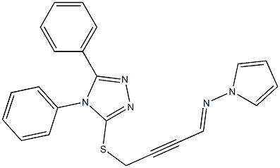 4,5-Diphenyl-3-[[4-pyrrolizino-2-butynyl]thio]-4H-1,2,4-triazole Struktur