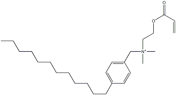 4-Dodecyl-N,N-dimethyl-N-[2-[(1-oxo-2-propenyl)oxy]ethyl]benzenemethanaminium Struktur