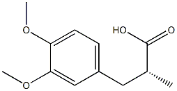 [R,(-)]-3-(3,4-Dimethoxyphenyl)-2-methylpropionic acid Struktur