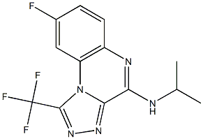 4-Isopropylamino-1-trifluoromethyl-8-fluoro[1,2,4]triazolo[4,3-a]quinoxaline Struktur