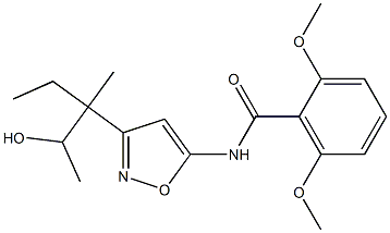 N-[3-(1-Ethyl-1-methyl-2-hydroxypropyl)-5-isoxazolyl]-2,6-dimethoxybenzamide Struktur