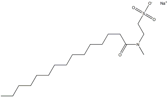 2-[Methyl(pentadecanoyl)amino]ethanesulfonic acid sodium salt Struktur