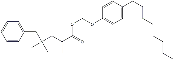 N,N-Dimethyl-N-benzyl-N-[2-[[(4-octylphenyloxy)methyl]oxycarbonyl]propyl]aminium Struktur