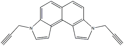 3,8-Dihydro-3,8-bis(2-propynyl)indolo[4,5-e]indole Struktur