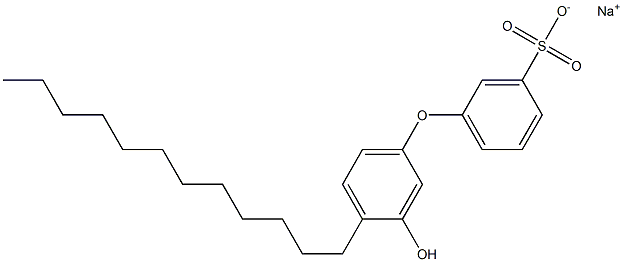 3'-Hydroxy-4'-dodecyl[oxybisbenzene]-3-sulfonic acid sodium salt Struktur