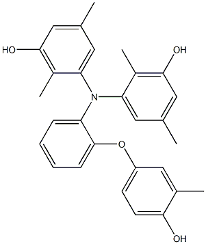 N,N-Bis(3-hydroxy-2,5-dimethylphenyl)-2-(4-hydroxy-3-methylphenoxy)benzenamine Struktur