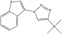 4-Trimethylsilyl-1-(benzo[b]thiophen-3-yl)-1H-1,2,3-triazole Struktur