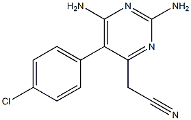 2,6-Diamino-5-(4-chlorophenyl)pyrimidine-4-acetonitrile Struktur