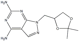 1-[(2,2-Dimethyl-1,3-dioxolan-4-yl)methyl]-1H-pyrazolo[3,4-d]pyrimidine-4,6-diamine Struktur