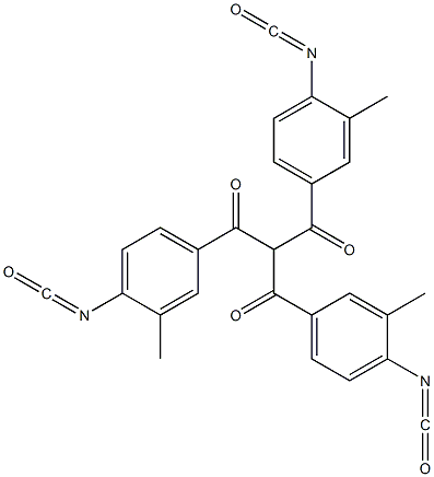 Tris(3-methyl-4-isocyanatobenzoyl)methane Struktur