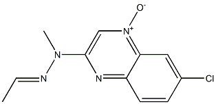 6-Chloro-2-[2-ethylidene-1-methylhydrazino]quinoxaline 4-oxide Struktur