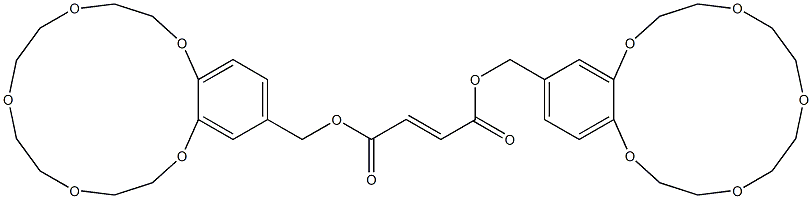 Fumaric acid bis[(2,3,5,6,8,9,11,12-octahydro-1,4,7,10,13-benzopentaoxacyclopentadecin)-15-ylmethyl] ester Struktur